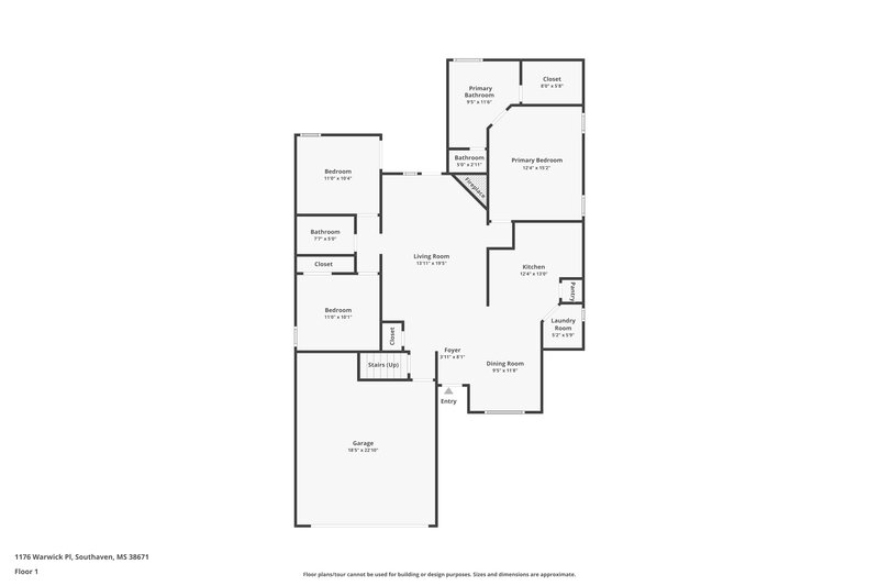 1,920/Mo, 1176 Warwick Place Southaven, MS 38671 Floor Plan View