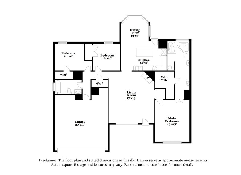 2,510/Mo, 2609 Wood Sage Cv Cordova, TN 38016 Floor Plan View