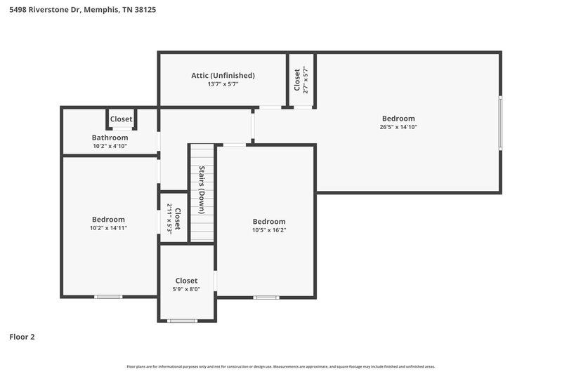 2,550/Mo, 5498 Riverstone Dr Memphis, TN 38125 Floor Plan View 2