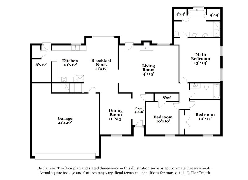 2,100/Mo, 13119 Claybourne Cv Olive Branch, MS 38654 Floor Plan View