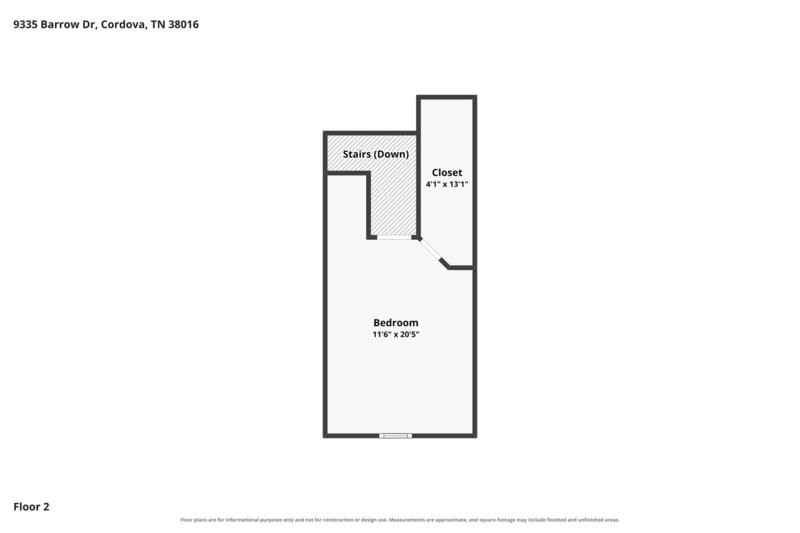 1,960/Mo, 9335 Barrow Dr Cordova, TN 38016 Floorplan View 2