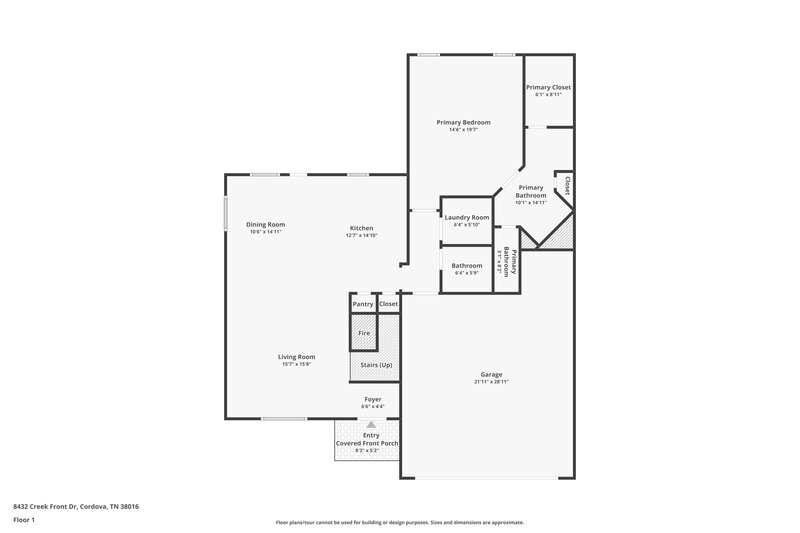 1,960/Mo, 8432 Creek Front Dr Cordova, TN 38016 Floor Plan View