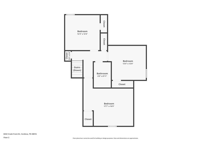 1,960/Mo, 8432 Creek Front Dr Cordova, TN 38016 Floor Plan View 2