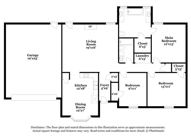 1,775/Mo, 4348 Breeds Hill Dr Memphis, TN 38125 Floorplan View