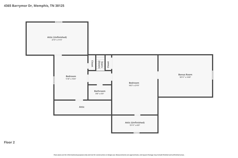 2,425/Mo, 4365 Barrymor Dr Memphis, TN 38125 Floor Plan View