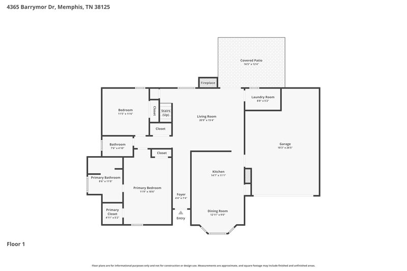2,425/Mo, 4365 Barrymor Dr Memphis, TN 38125 Floor Plan View 2