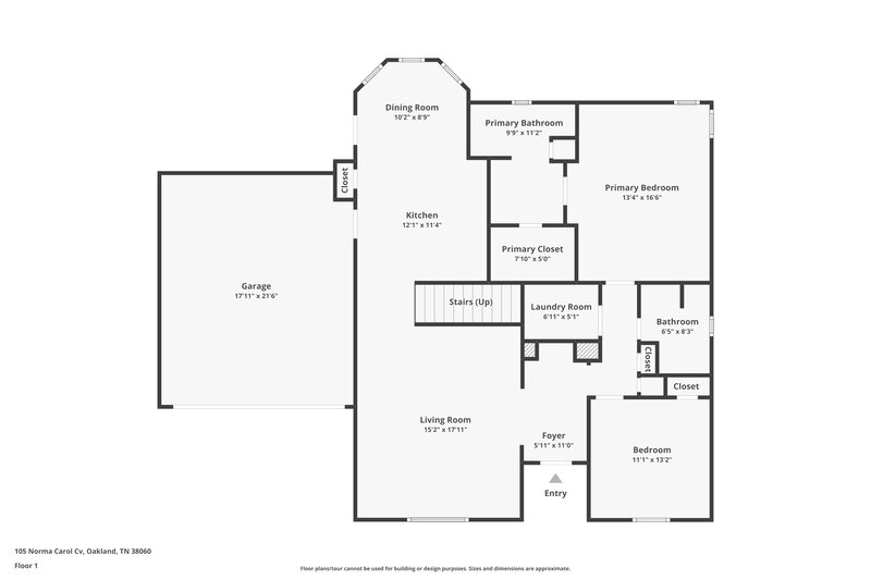 1,850/Mo, 105 Norma Carol Rd Oakland, TN 38060 Floor Plan View