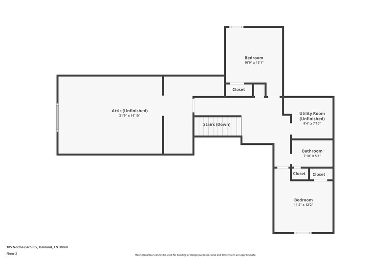 1,850/Mo, 105 Norma Carol Rd Oakland, TN 38060 Floor Plan View 2