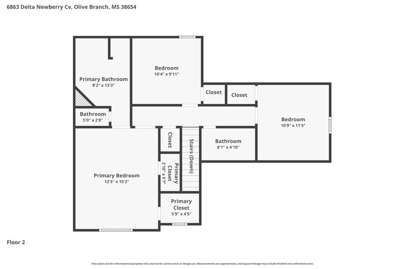 1,735/Mo, 6863 Delta Newberry Cv Olive Branch, MS 38654 Floor Plan View 2