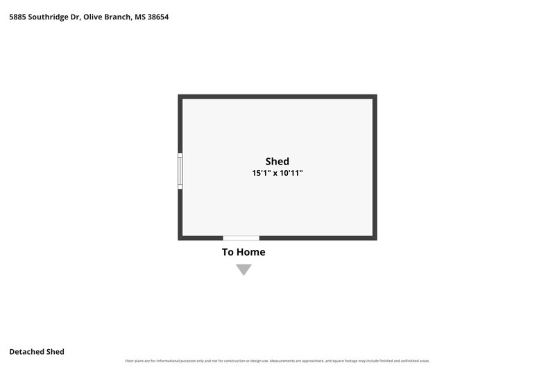 1,890/Mo, 5885 Southridge Drive Olive Branch, MS 38654 Floor Plan View 3