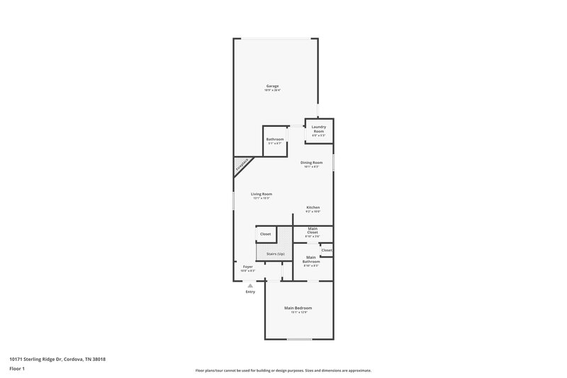 1,535/Mo, 10171 Sterling Ridge Dr Cordova, TN 38018 Floor Plan View