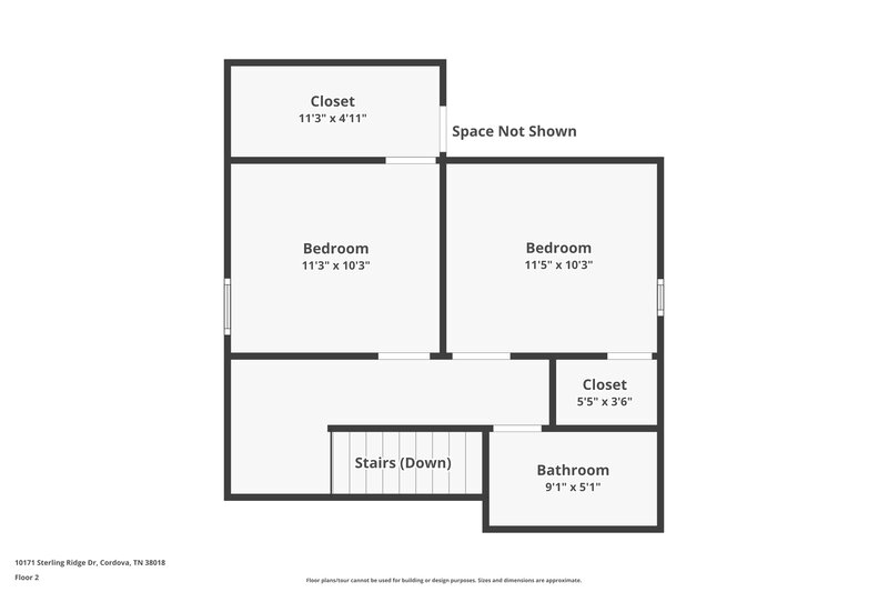 1,535/Mo, 10171 Sterling Ridge Dr Cordova, TN 38018 Floor Plan View 2