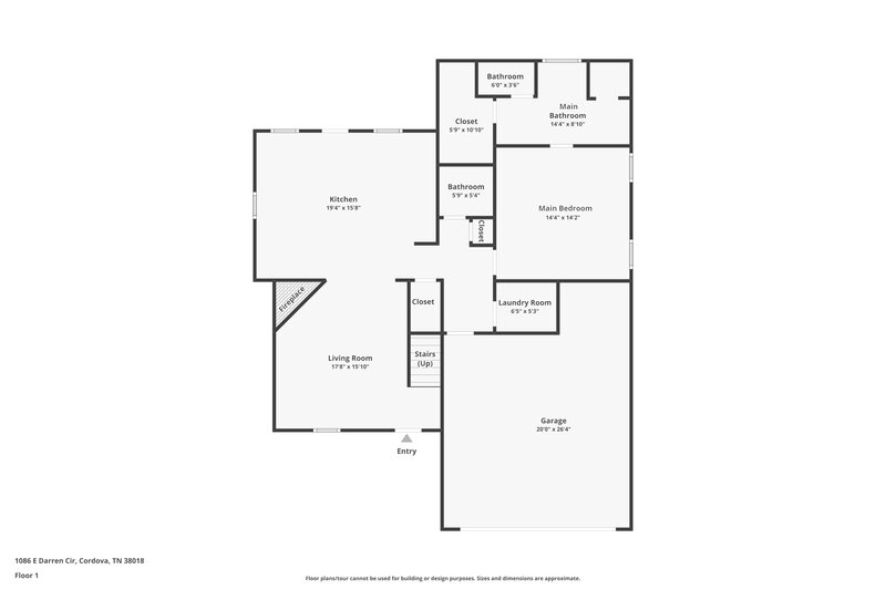 2,940/Mo, 1086 Darren Cir E Cordova, TN 38018 Floor Plan View 2