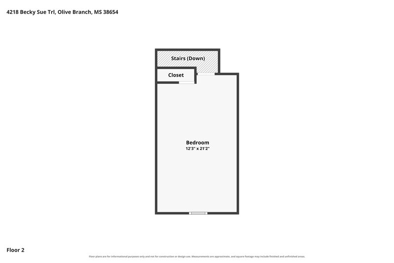 1,960/Mo, 4218 Becky Sue Trl Olive Branch, MS 38654 Floor Plan View 2