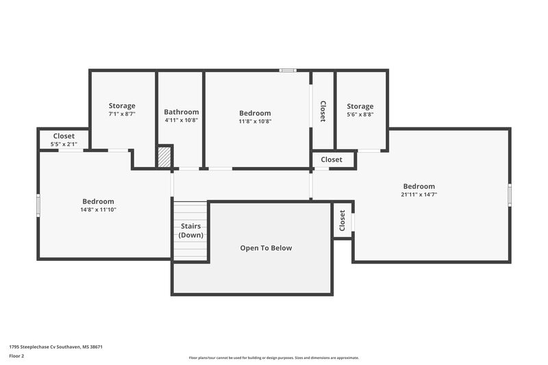 2,095/Mo, 1795 Steeplechase Cove Southaven, MS 38671 Floor Plan View 2