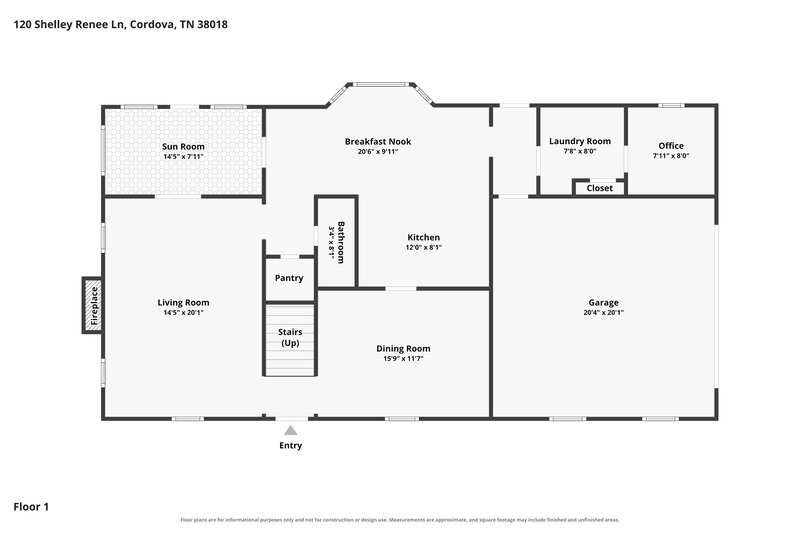2,295/Mo, 120 Shelley Renee Ln Cordova, TN 38018 Floor Plan View