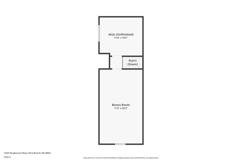 1,875/Mo, 13231 Braybourne Pkwy Olive Branch, MS 38654 Floorplan View 2