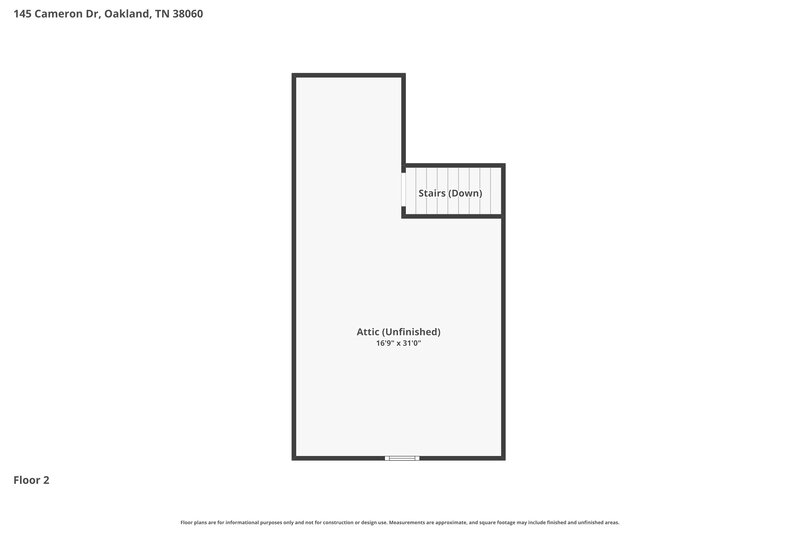 1,950/Mo, 145 Cameron Dr Oakland, TN 38060 Floor Plan View 2