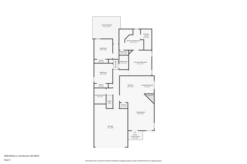 2,070/Mo, 2600 Molly Ln Southaven, MS 38672 Floor Plan View
