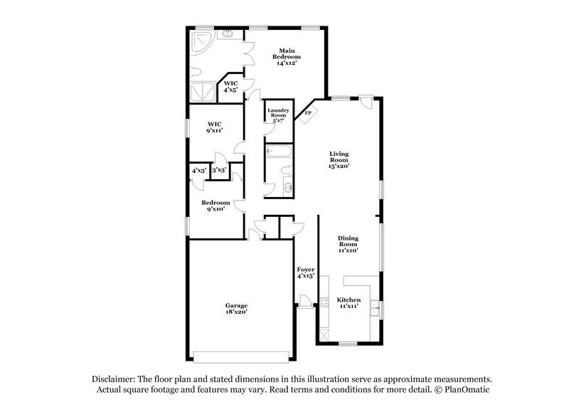 1,760/Mo, 8274 Regal Bend Dr Olive Branch, MS 38654 Floor Plan View