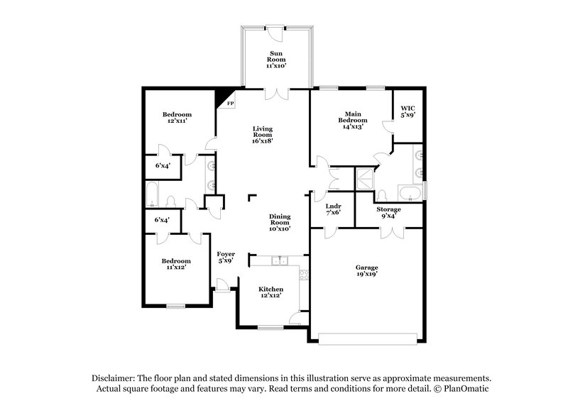 2,080/Mo, 5822 Michaelson Dr Olive Branch, MS 38654 Floor Plan View