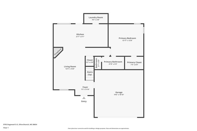 1,710/Mo, 9793 E Dogwood Court Olive Branch, MS 38654 Floor Plan View