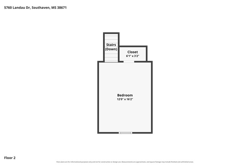 1,995/Mo, 5760 Landau Dr Southaven, MS 38671 Floor Plan View 2