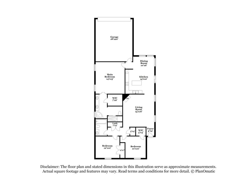 1,675/Mo, 6885 Lagrange Grove Dr Cordova, TN 38018 Floorplan View