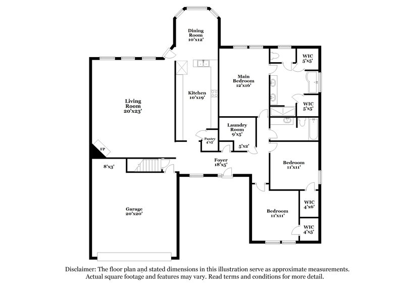 2,145/Mo, 9456 Stone Point Dr Olive Branch, MS 38654 Floorplan View 2