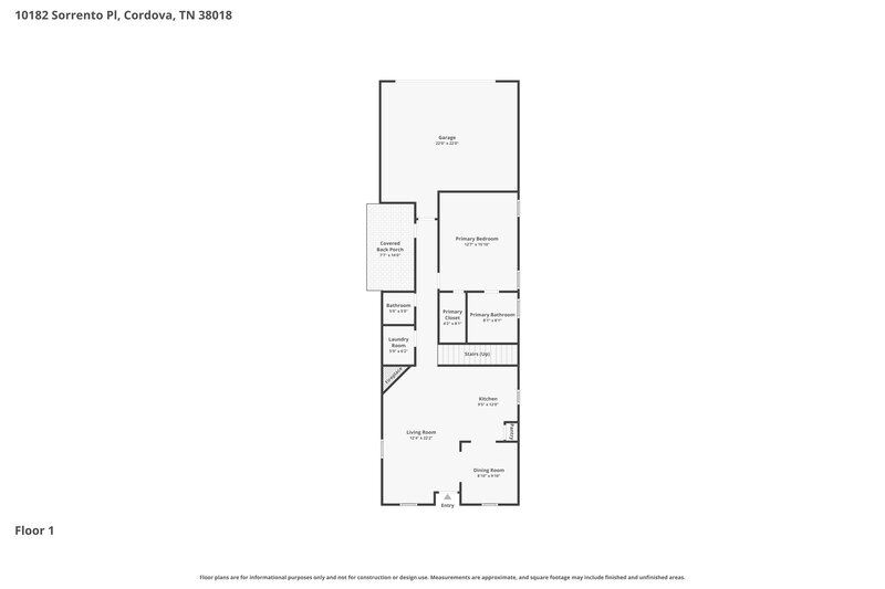 1,800/Mo, 10182 Sorrento Pl Cordova, TN 38018 Floor Plan View
