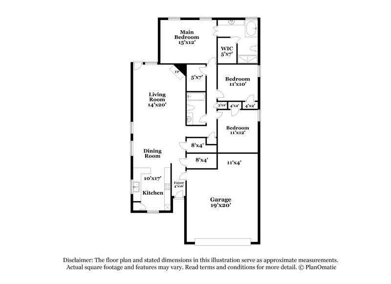 1,755/Mo, 9890 Tremont Dr Olive Branch, MS 38654 Floor Plan View