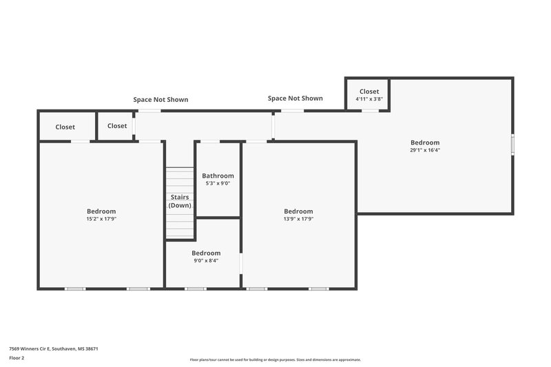 1,925/Mo, 7569 W Winners Circle Southaven, MS 38671 Floor Plan View 2