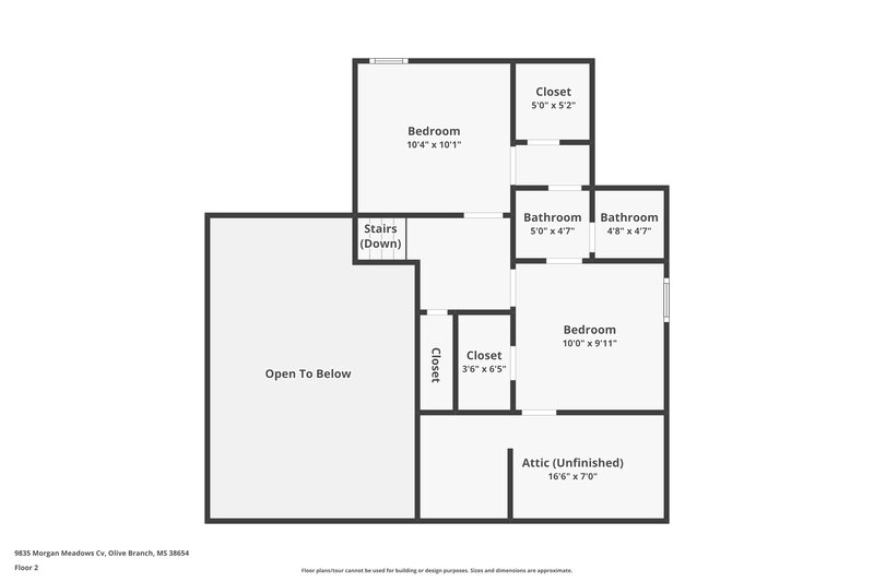 1,820/Mo, 9835 Morgan Meadows Cv Olive Branch, MS 38654 Floorplan View 2