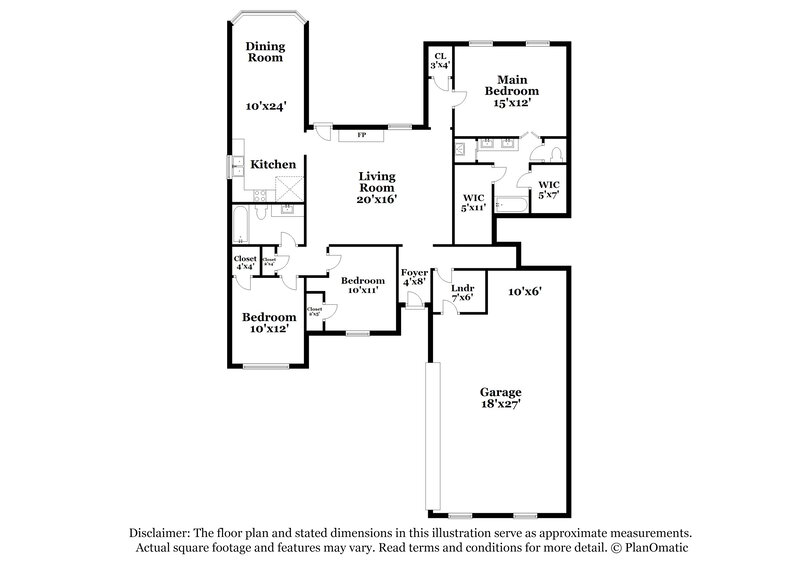 1,845/Mo, 65 Penny Ln Oakland, TN 38060 Floorplan View
