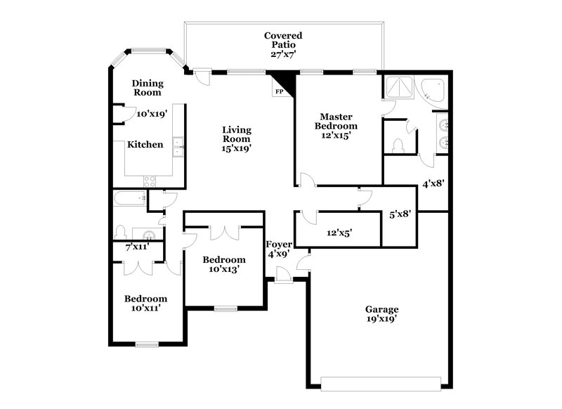 1,895/Mo, 4102 Ravenwood Dr N Horn Lake, MS 38637 Floor Plan View