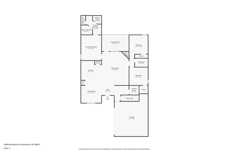 2,010/Mo, 4248 Markston Dr Southaven, MS 38672 Floorplan View