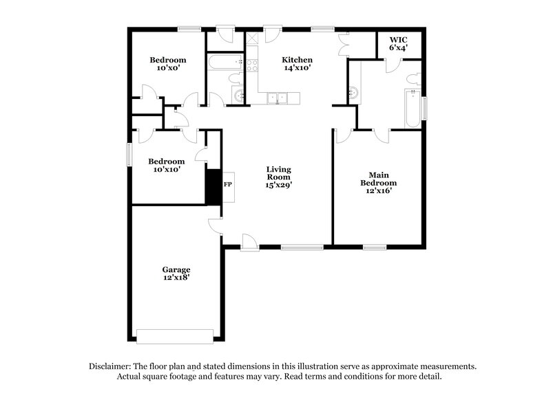 1,880/Mo, 8389 Palm Springs Dr Cordova, TN 38016 Floor Plan View