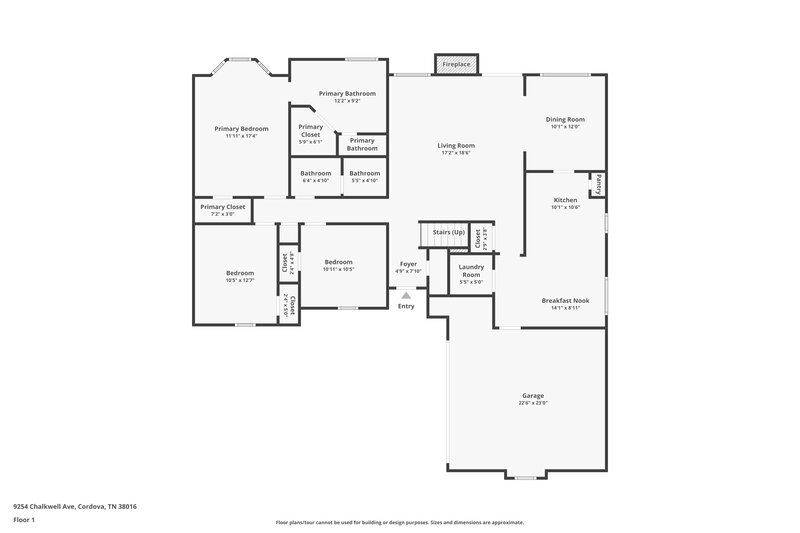 1,930/Mo, 9254 Chalkwell Ave Cordova, TN 38016 Floor Plan View