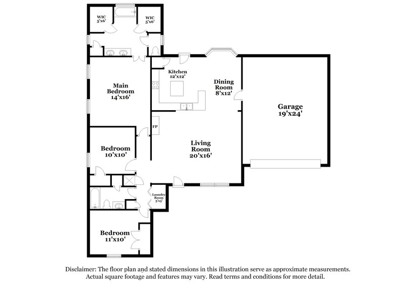 1,840/Mo, 25 Oakridge Cv Oakland, TN 38060 Floor Plan View