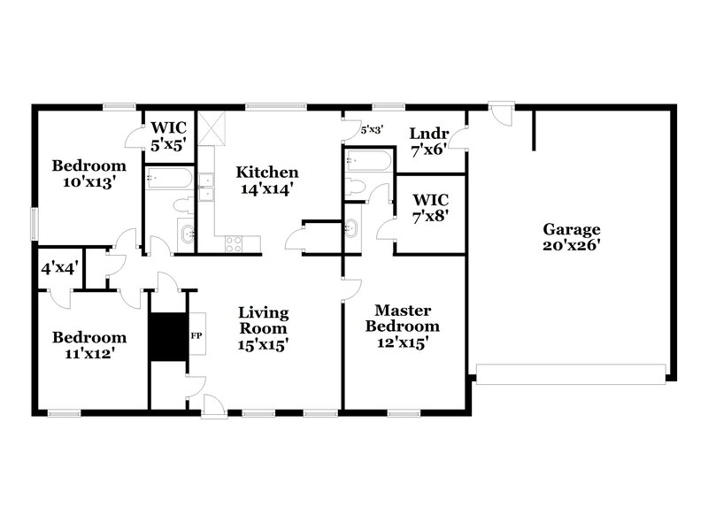 2,490/Mo, 6714 Curtis Cv Olive Branch, MS 38654 Floor Plan View