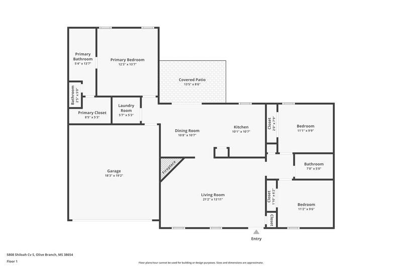 1,735/Mo, 5808 Shiloah Cv S Olive Branch, MS 38654 Floor Plan View
