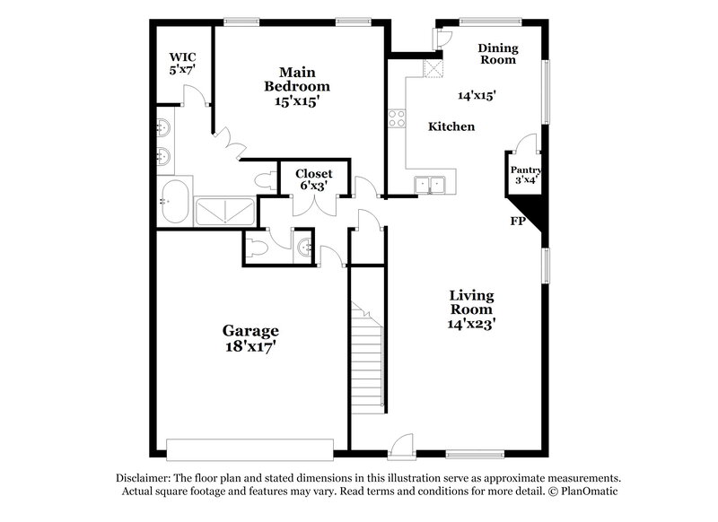 1,860/Mo, 9840 White Poplar Dr Olive Branch, MS 38654 Floor Plan View