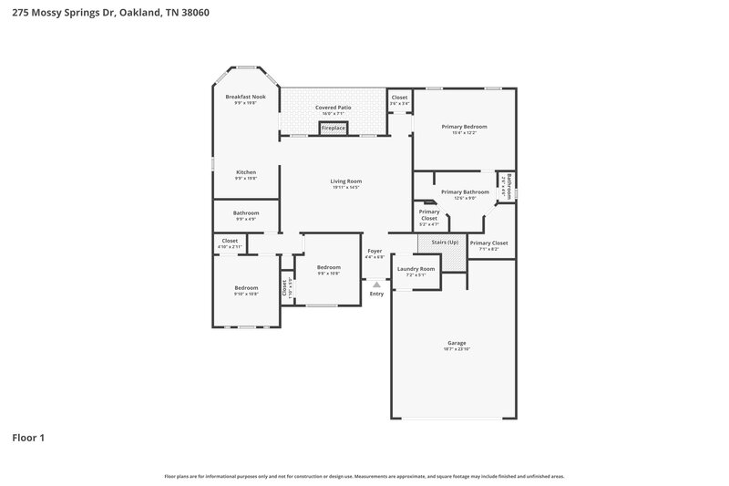 1,810/Mo, 275 Mossy Springs Dr Oakland, TN 38060 Floorplan View 2