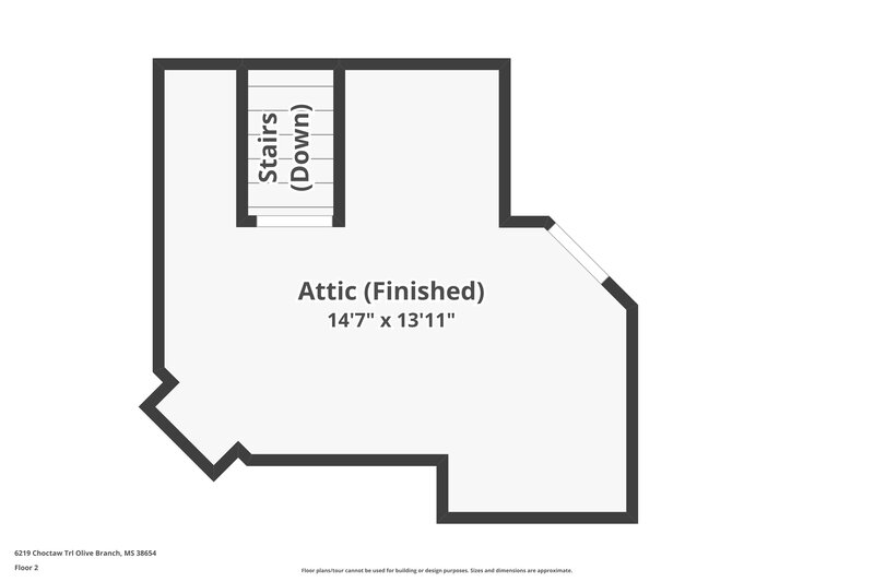 1,895/Mo, 6219 Choctaw Trail Olive Branch, MS 38654 Floor Plan View 2