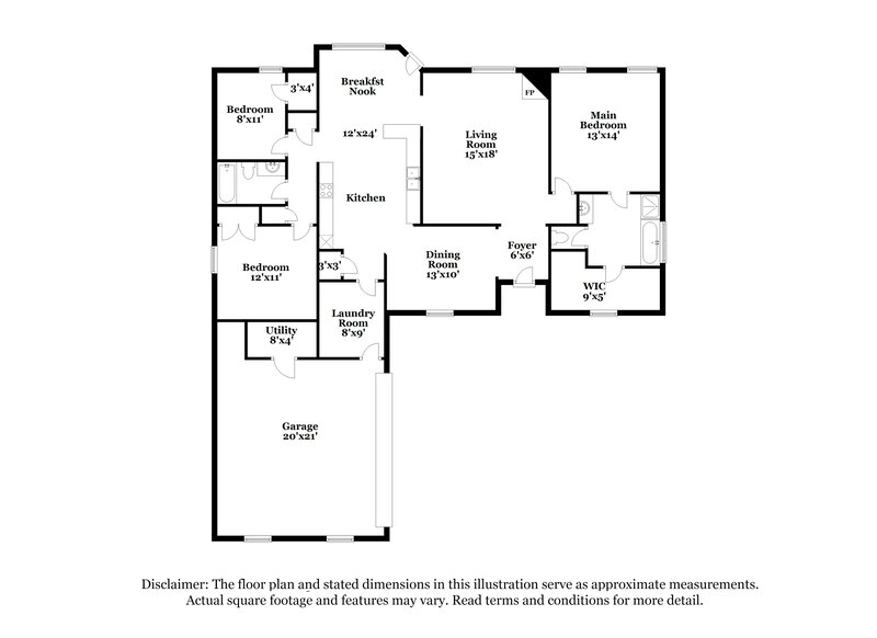 1,980/Mo, 85 Whispering Ridge Cv Oakland, TN 38060 Floorplan View