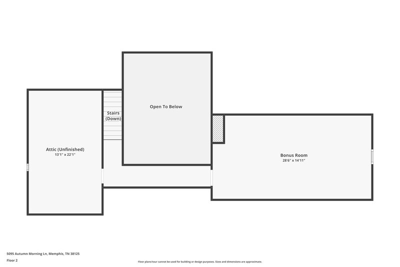 1,870/Mo, 5095 Autumn Morning Ln Memphis, TN 38125 Floor Plan View 2
