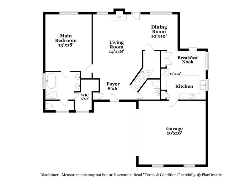 1,895/Mo, 7971 Allendale Cove Olive Branch, MS 38654 Floorplan View