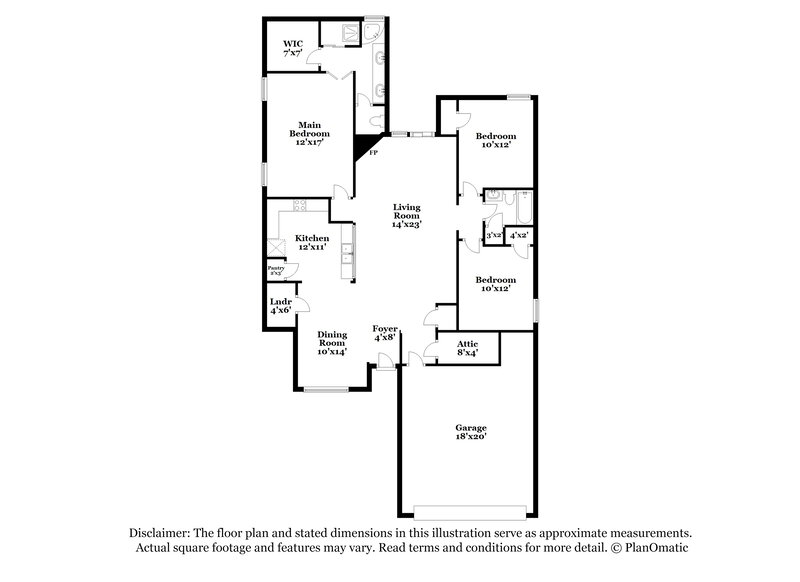 1,700/Mo, 7938 Mulberry Blvd Southaven, MS 38671 Floor Plan View
