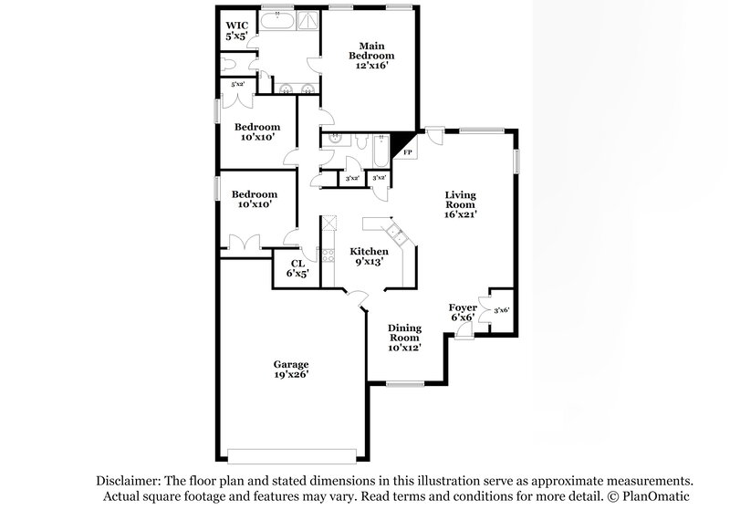 1,885/Mo, 7870 Nandina Cove Olive Branch, MS 38654 Floorplan View