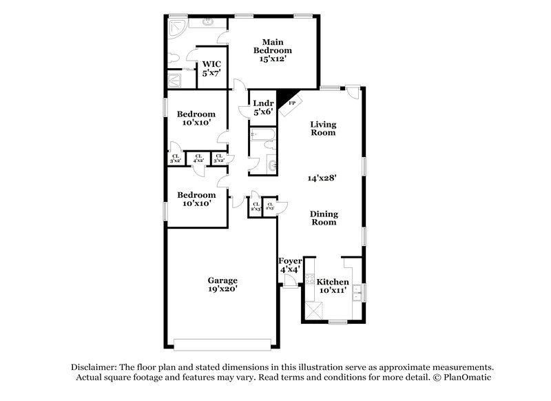 1,830/Mo, 9887 Wynngate Dr Olive Branch, MS 38654 Floorplan View